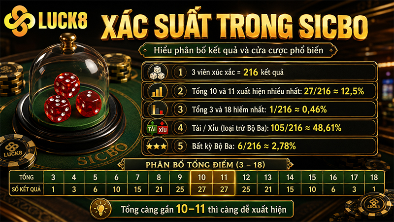 Xác Suất Các Cửa Trong Sicbo